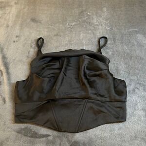 DO+BE Black Sleeveless Corset Top Party Clubwear Tank Top Women's Size Medium